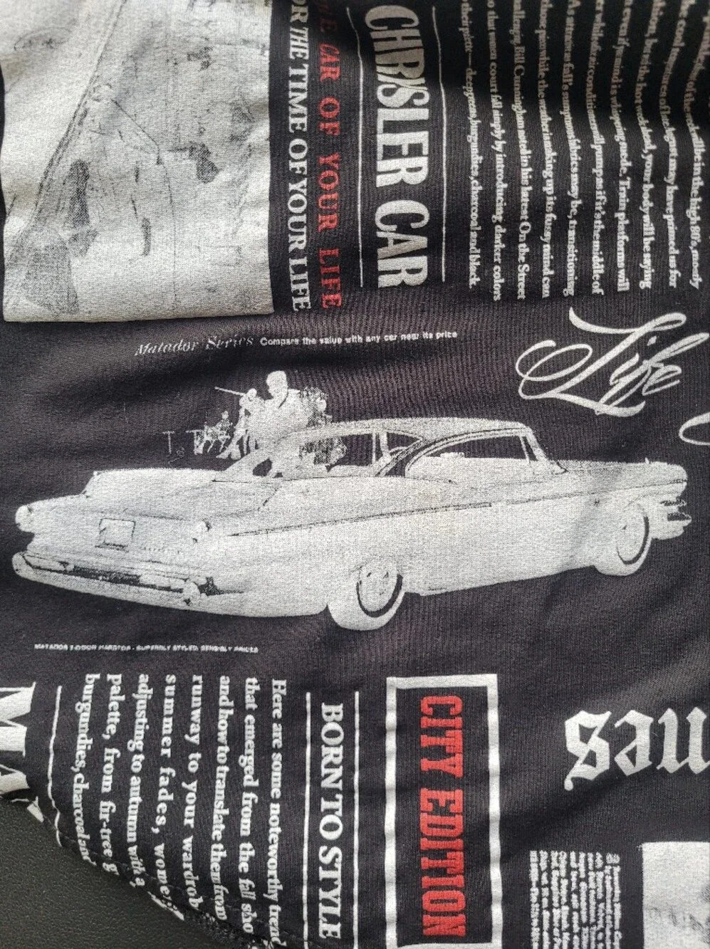 By o La La Vintage-Inspired Newspaper Print Fit & Flare Dress, VGUC, Size M - Picture 8 of 10
